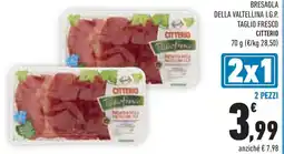 Conad Superstore Bresaola della valtellina i.g.p. taglio fresco CITTERIO offerta