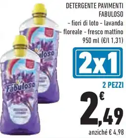 Conad Superstore Detergente pavimenti FABULOSO offerta