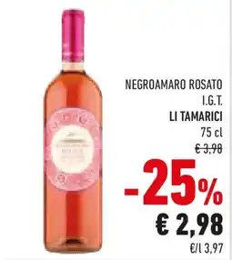 Conad Negroamaro rosato i.g.t. LI TAMARICI offerta