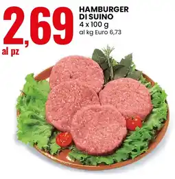 Eurospin Hamburger di suino offerta