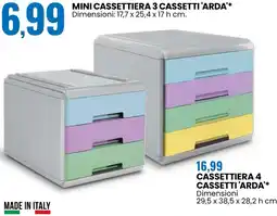 Eurospin Mini cassettiera 3 cassetti 'arda' offerta