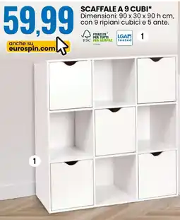 Eurospin Scaffale a 9 cubi offerta