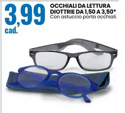 Eurospin Occhiali da lettura diottrie da 1,50 A 3,50 offerta