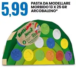 Eurospin Pasta da modellare morbido arcobaleno offerta
