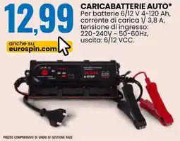Eurospin Caricabatterie auto offerta