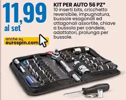 Eurospin Kit per auto 56 pz offerta