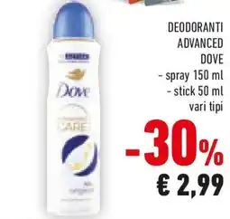 Conad Deodoranti advanced DOVE offerta