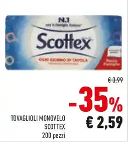 Conad Tovaglioli monovelo SCOTTEX offerta