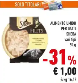Conad Alimento umido per gatti SHEBA vari tipi offerta