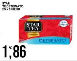 Vantaggio Cash&Carry STAR TEA deteinato 20 + 5 filtri offerta