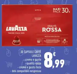 Conad 30 capsule caffè LAVAZZA offerta