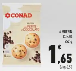 Conad 6 muffin CONAD offerta