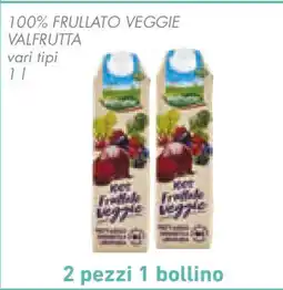 Conad 100% frullato veggie VALFRUTTA vari tipi offerta