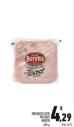 Conad Prosciutto cotto per toast BERETTA offerta