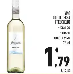 Conad Vino CIELO E TERRA FRESCHELLO offerta