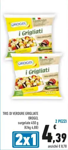 Conad Tris di verdure grigliate OROGEL surgelate offerta