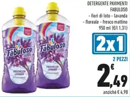 Conad Detergente pavimenti FABULOSO offerta