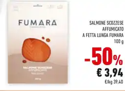 Conad Salmone scozzese affumicato FUMARA a fetta lunga offerta
