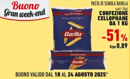 Conad Pasta di semola BARILLA offerta