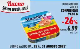 Conad Tonno meno olio MAREBLU offerta