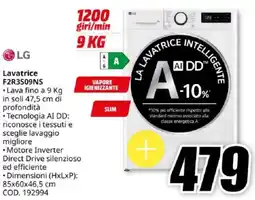 MediaWorld LG Lavatrice F2R3S09NS offerta