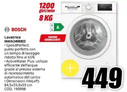 MediaWorld BOSCH Lavatrice WAN2400811 offerta