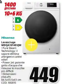 MediaWorld Hisense Lavasciuga WDQA1014EVJM offerta