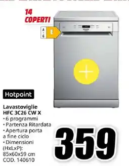 MediaWorld Hotpoint Lavastoviglie HFC 3C26 CW X offerta