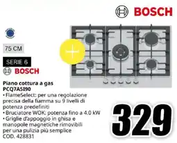 MediaWorld BOSCH Piano cottura a gas PCQ7A5190 offerta