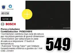 MediaWorld BOSCH Piano a induzione CombiInduction PVS831HB1E offerta