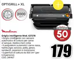 MediaWorld Moulinex Griglia intelligente Mod. GI7278 offerta