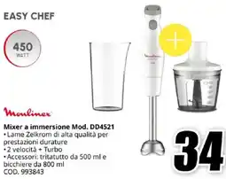MediaWorld Moulinex Mixer a immersione Mod. DD4521 offerta
