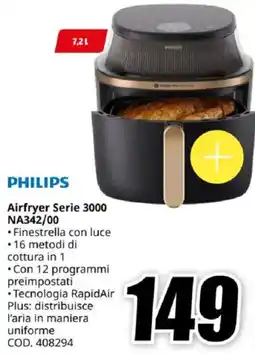 MediaWorld PHILIPS Airfryer Serie 3000 NA342/00 offerta