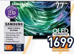 Unieuro SAMSUNG SMART TV OLED AI QE77S90DA offerta