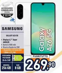 Unieuro SAMSUNG GALAXY A26 5G offerta