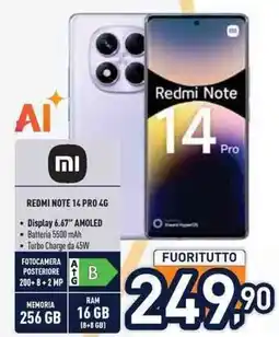 Unieuro REDMI NOTE 14 PRO 4G offerta