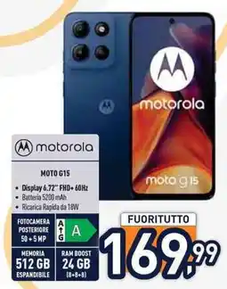 Unieuro motorola MOTO G15 offerta