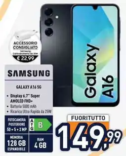 Unieuro SAMSUNG GALAXY A16 5G offerta