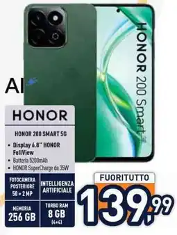 Unieuro HONOR 200 SMART 5G offerta