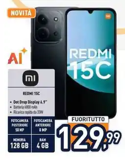 Unieuro REDMI 15C offerta
