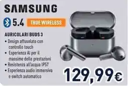 Unieuro SAMSUNG AURICOLARI BUDS 3 offerta
