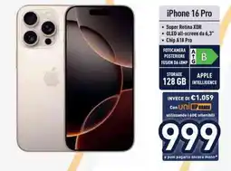 Unieuro iPhone 16 Pro offerta