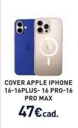 Unieuro COVER APPLE IPHONE 16-16PLUS- 16 PRO-16 PRO MAX offerta