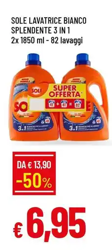 Famila SOLE LAVATRICE BIANCO SPLENDENTE 3 IN 1 offerta