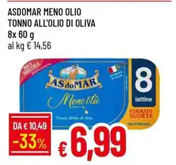 Famila ASDOMAR MENO OLIO TONNO ALL'OLIO DI OLIVA offerta