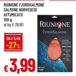 Famila RIUNIONE FJORDISALMONE SALMONE NORVEGESE AFFUMICATO offerta