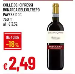 Famila COLLE DEI CIPRESSI BONARDA DELL'OLTREPO PAVESE DOC offerta