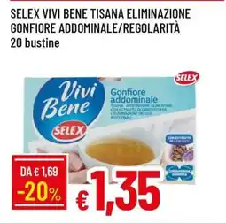 Famila SELEX VIVI BENE TISANA ELIMINAZIONE GONFIORE ADDOMINALE/REGOLARITÀ offerta