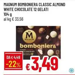Famila MAGNUM BOMBONIERA CLASSIC ALMOND WHITE CHOCOLATE 12 GELATI offerta