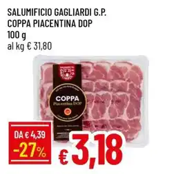 Famila SALUMIFICIO GAGLIARDI G.P. COPPA PIACENTINA DOP offerta